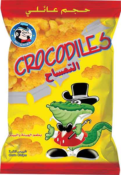 3x Crocodiles chips 60 gram